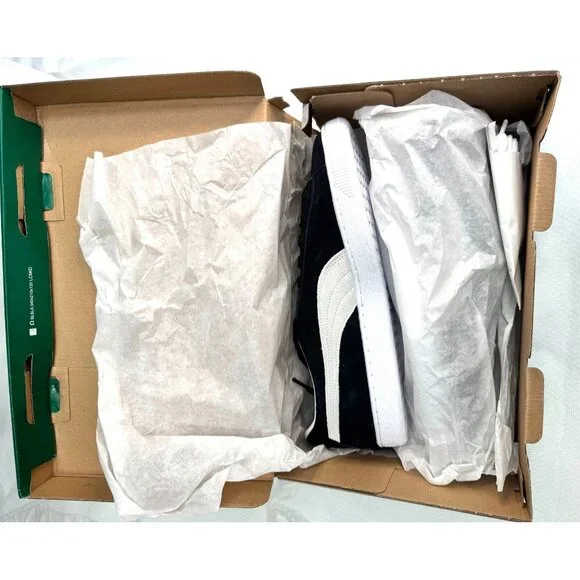 Puma Suede Classic Sneakers Black/White Size 12 US Mens‎ - Picture 2 of 9